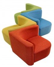 Konnect Ottoman Modular Seating. Cluster Of 4. Any Fabric Colour